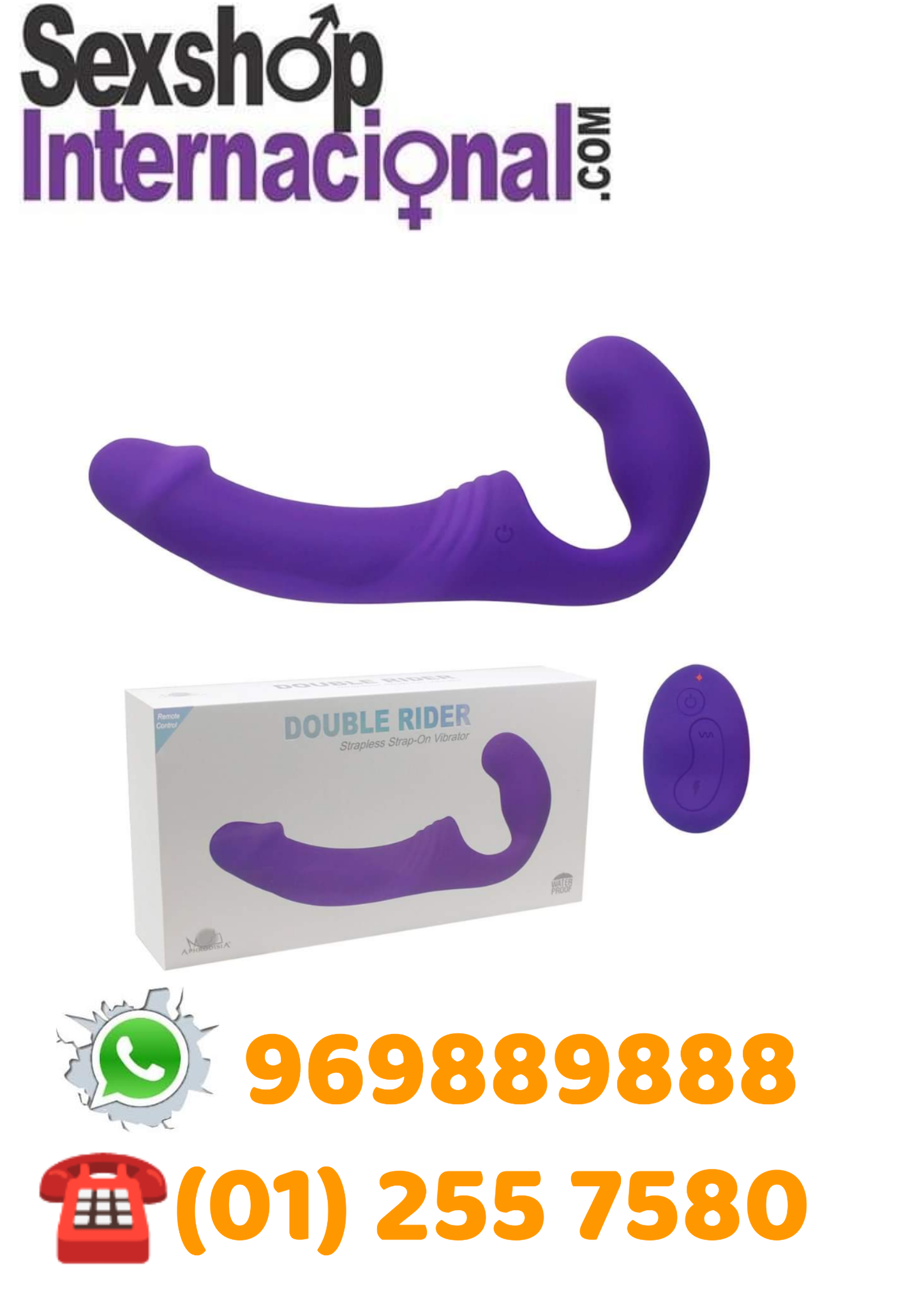 VIBRADOR SOFISTICADO-DOUBLE RIDER-DOBLE PENETRACION-SEXSHOP 981196979